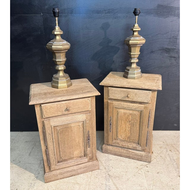 1950s Vintage Oak Bedside Cupboards, 1950, Set of 2 For Sale - Image 5 of 13