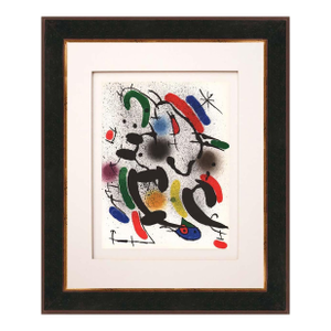 Joan Miro Original Lithograph V1-6 Mourlot 1970 Framed