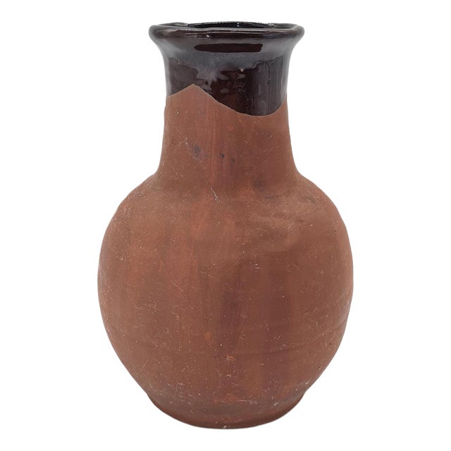 Antique Glazed Red Clay Vessel, Europe, 1880 For Sale