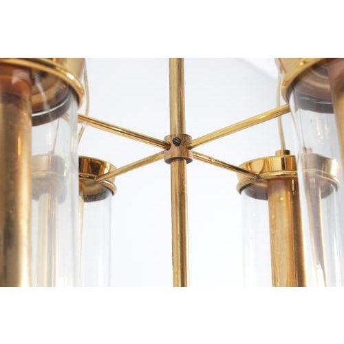 Mid-Century Brass and Glass Suspension Lamp from Arredoluce Monza, Italy, 1960s For Sale - Image 9 of 18