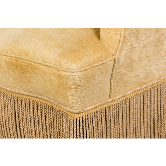 19th Century French Napoleon III Armchairs W/ Buttercream Ochre Velvet - A Pair For Sale - Image 17 of 18