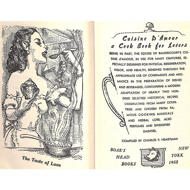 Paper "Cuisine D'Amour: A Cook Book for Lovers" 1952 Heartman, Charles For Sale - Image 7 of 7