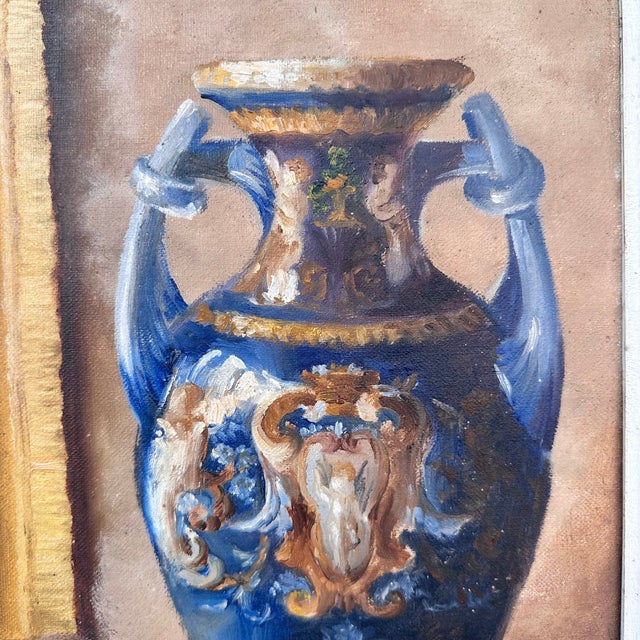 Solange Devienne, Still Life with Roses and Vase, 20th Century, Oil Painting on Canvas, Framed For Sale - Image 9 of 18