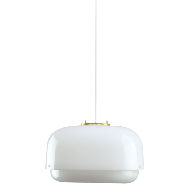 Italian White Medusa Pendant by Luigi Massoni for Guzzini, 1970s For Sale