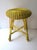 A vintage yellow wicker stool, circa mid-20th century, Yugoslavia. Great as a stool (its intended use), as a small drinks...