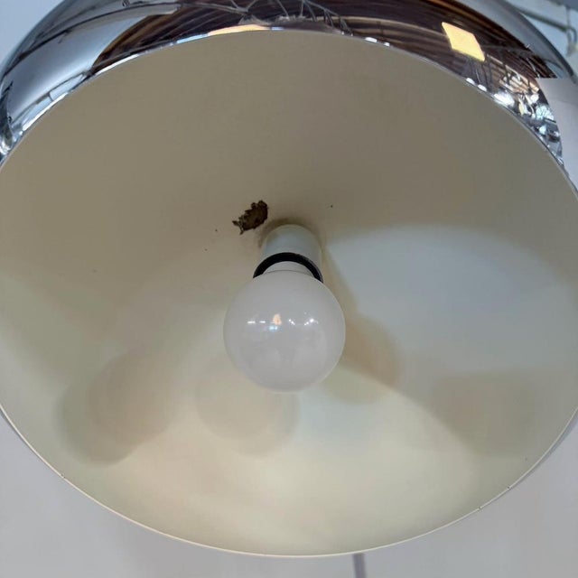 Chrome Space Age Floor Lamp with Adjustable Rod Arm, 1970s For Sale - Image 10 of 12