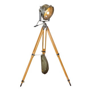 Industrial Leopard 1 Military Tank Search Spotlight Floor Lamp, 1950s For Sale