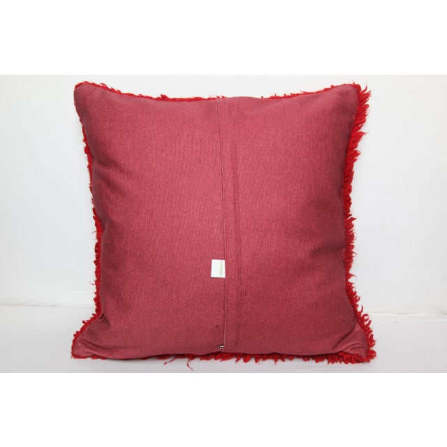 Handmade Home Decor Red Tone Pillow Cover -20'' X 20'' For Sale - Image 4 of 8