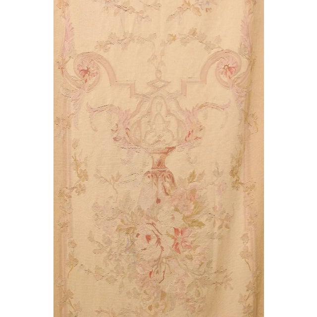 Textile French 19th Century Vertical Hand-Woven Tapestry with Floral Décor and Volutes For Sale - Image 7 of 11