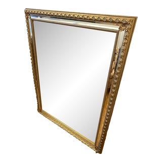 1970s Wall Mirror With Twisted Gilded Wood Border For Sale