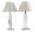 Vintage Acrylic Glass Table Lamps, 1980s, Set of 2 For Sale