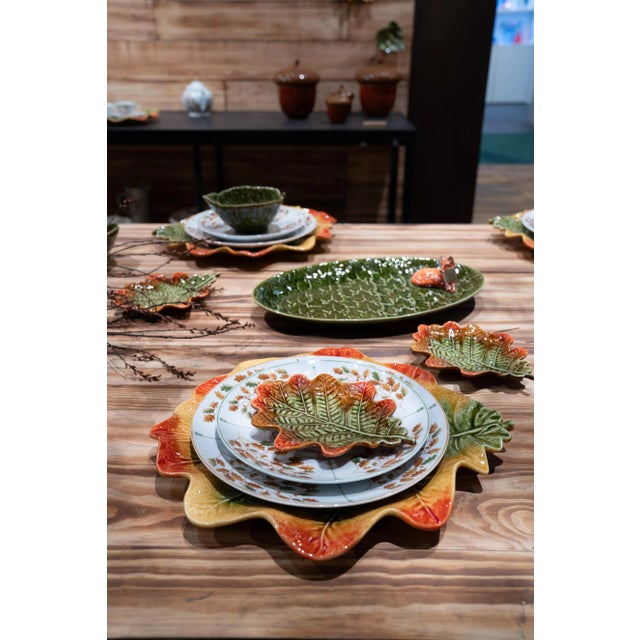 Bordallo Pinheiro Gudrun by Claudia Schiffer Oval Leaf Platter