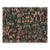 Antique Tapestry Square MilleFleurs Tapestry Fragment Wool Black Textile Art For Sale
