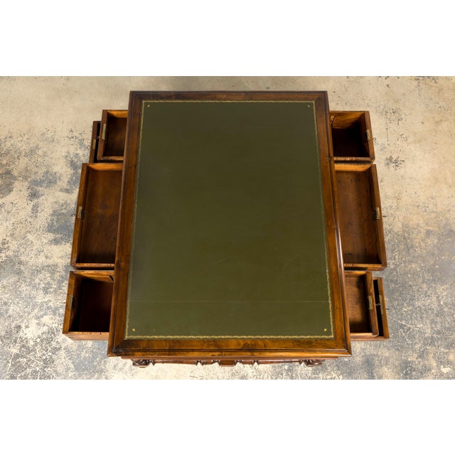 Late 19th Century French Louis XIII Style Walnut Partners Desk For Sale - Image 16 of 18