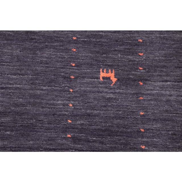 Contemporary Contemporary Gabbeh Adalyn Grayish Blue Wool Rug - 8'3''x10'0'' For Sale - Image 3 of 9