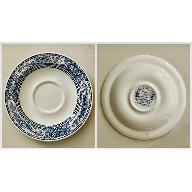 Chinoiserie Mid 20th Century Blue and White Plate Collection- Set of Six For Sale - Image 3 of 11