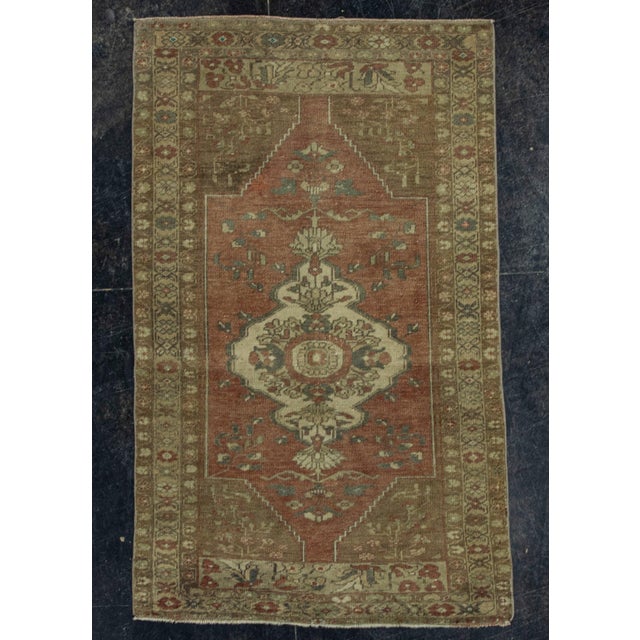 Brown Turkish Vintage Rug 3'5" x 5'8" #19826 For Sale - Image 8 of 8