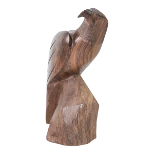 1960s Sculpture of an American Eagle Hand Carved in Seri Ironwood
