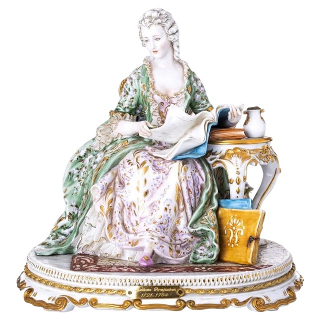 20th Century Tiche Porcelain Madame Pompadour For Sale