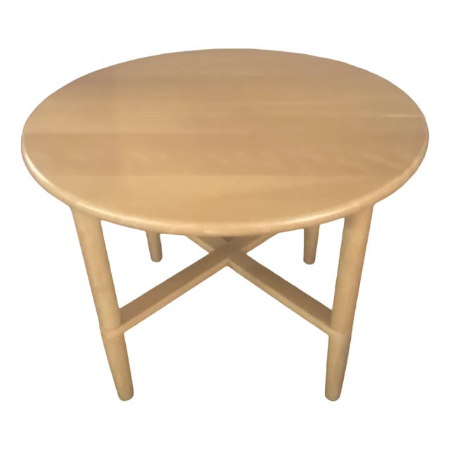 Vintage Round Side Table from Haslev Møbelsnedkeri, 1980s For Sale