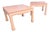 Vintage Peach Lacquer Chinoiserie Side Tables – Pair For Sale