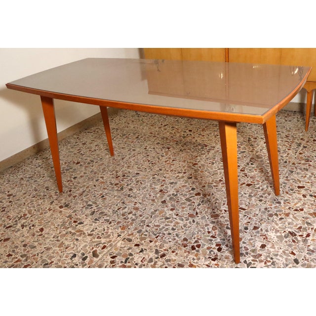 Glass Mid-Century Modern Table and Chairs by Vittorio Dassi, 1950s, Set of 7 For Sale - Image 7 of 18