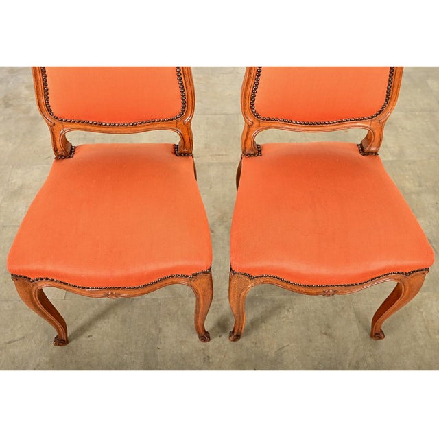 Early 20th Century French Vintage Set of Nine Louis XV Style Dining Chairs For Sale - Image 5 of 15