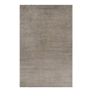 Rug & Kilim’s Oversized Modern Textural Rug in Brown, Gray and Beige Striae - 14x22 For Sale