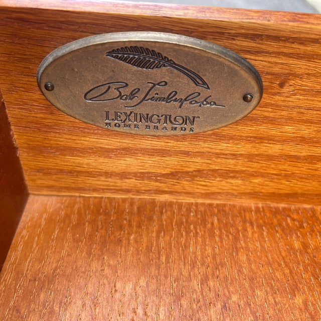 Wood Vintage Lexington Bob Timberlake Collection Rustic Traditional Cherry 3 Drawer Nightstand or Side Chest For Sale - Image 7 of 10