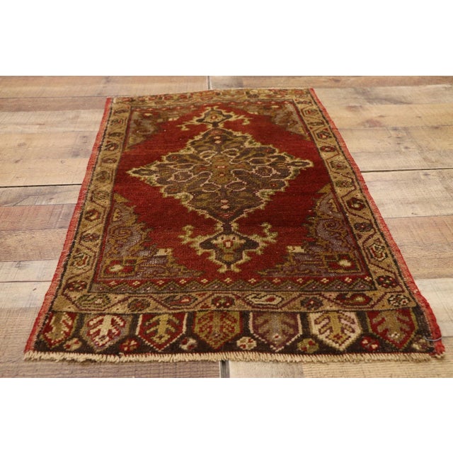 Textile Vintage Turkish Yastik Rug - 01'09 X 03'01 For Sale - Image 7 of 8