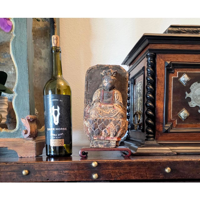 Ming Dynasty Antique Chinese Carved Gilded Wood Bodhisattva Figure Statue For Sale - Image 18 of 18