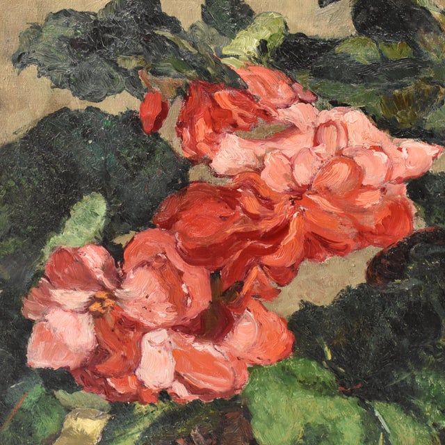 Guinegault Jean Paul, Vase of Spring Flowers, 20th Century, Oil Painting on Canvas, Framed For Sale - Image 6 of 11