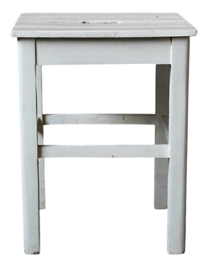 Vintage Bohemian Wooden Farmhouse Stool, 1950s