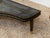 Mid 20th Century Curved Black Cerrused Distressed Coffee Table With Brass Accents For Sale In Los Angeles - Image 6 of 12