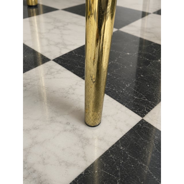 Pair of 1980s Pace Collection Glass Top Side Tables With Brass Legs – Made in Italy For Sale - Image 13 of 14