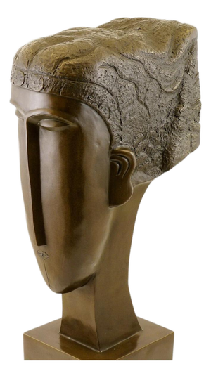 Unknown, Woman's Head, Brown Patinated Bronze
