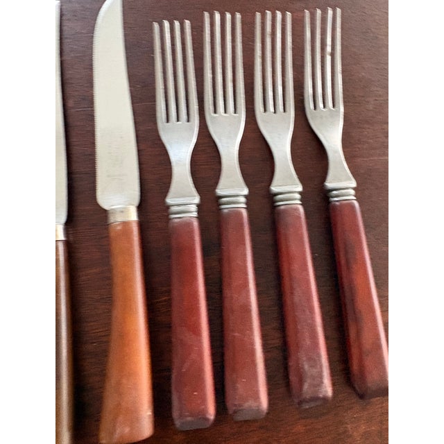 Vintage Bakelite Flatware Set, Sheffield, England Stainless Steel