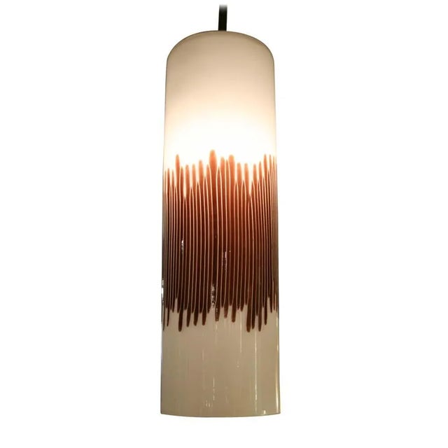 Brown Suspension Lights by Massimo Vignelli, 1960s, Set of 4 For Sale - Image 8 of 10