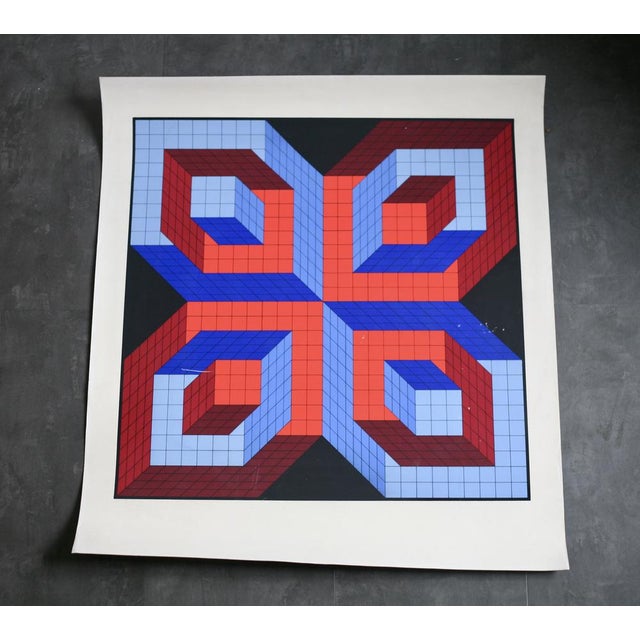 Kinetic Artwork, Lithograph on Arches Paper, 1970s For Sale - Image 15 of 18