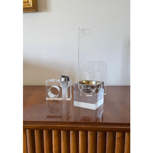 1970s Acrylic Giraffe Sculpture by Silvio Russo for Guzzini, Italy, 1970s For Sale - Image 5 of 13