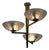 Italian Brass and Glass Chandelier, 1950s For Sale