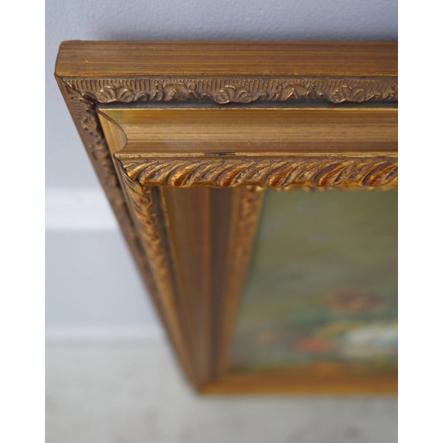 Artist Signed Framed Oil Painting on Canvas Floral Still Life For Sale In Philadelphia - Image 6 of 11