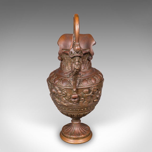 Mid 19th Century Pair of Antique Display Urns, Italian, Bronze, Ewer, Grand Tour Decor, Victorian For Sale - Image 5 of 12