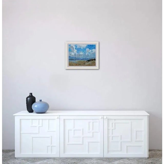 Contemporary Desert Rain Abstract American Southwest Desert Landscape – Oil Painting For Sale - Image 3 of 7