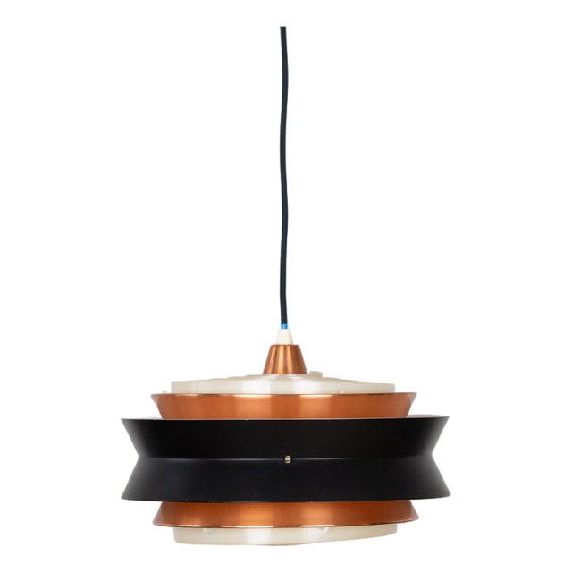Vintage Swedish Trava Pendant Lamp by Carl Thore for Granhaga Metallindustri, 1960s For Sale
