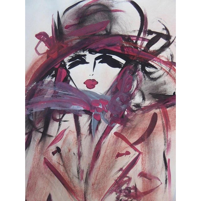 Girl in the Hat, 1960s, Watercolour For Sale - Image 11 of 14