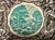 Antique black transfereware 9.25'" plate with green pastural landscape. Old mark on backside reads Paturage J.B....