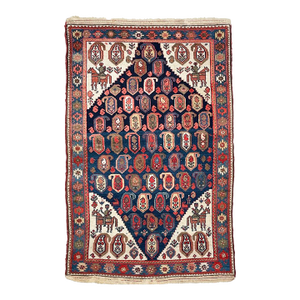 Antique 4-Horsemen Protecting the Seeds of Life Rug 4.4 x 6.10