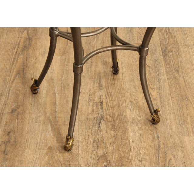 2010s Ethan Allen Hollywood Regency Style Oval Top Side Table For Sale - Image 5 of 12