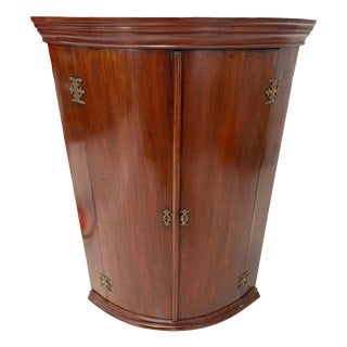 Antique Mahogany Corner Cupboard For Sale